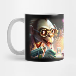 Mad monkey scientist experimenting Mug